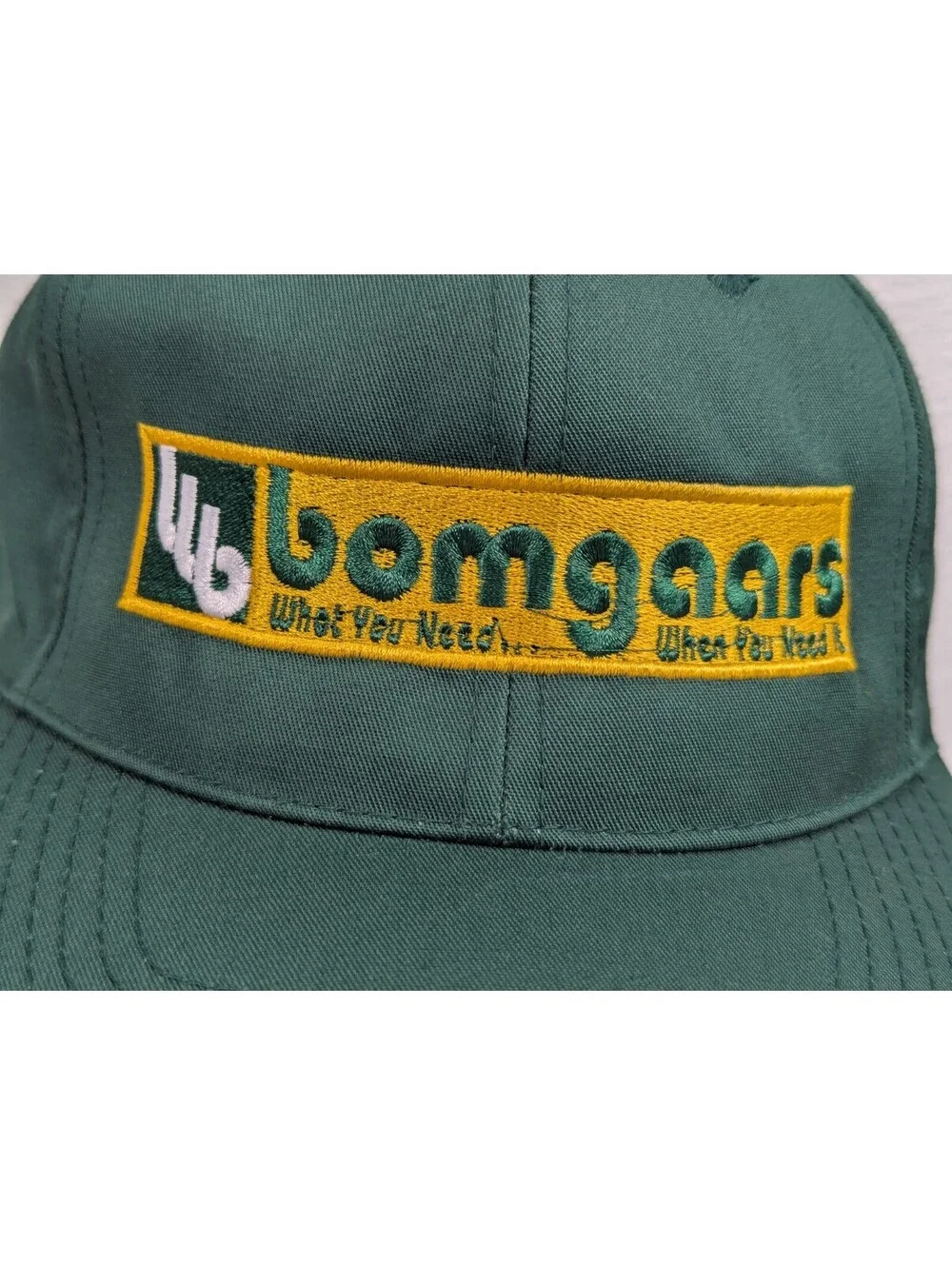 Bomgaars - Hat / Cap - Baseball Employee - OSFM Adjustable - Green / Yellow